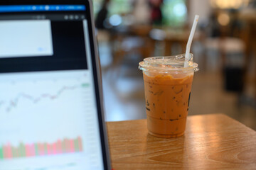 Milk ice tea,Cheddar is a traditional Thai drink that has long been popular.
