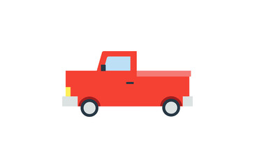 pickup truck emoji.red car vector emoji.