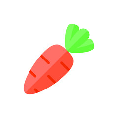 Carrot Flat Icon Logo Illustration Vector Isolated. Chinese Food and Restaurant Icon-Set. Suitable for Web Design, Logo, App, and Upscale Your Business.