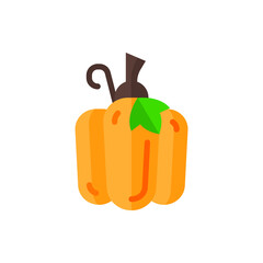 Pumpkin Flat Icon Logo Illustration Vector Isolated. Chinese Food and Restaurant Icon-Set. Suitable for Web Design, Logo, App, and Upscale Your Business.