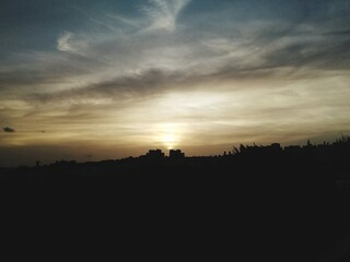 sunset in the mountains