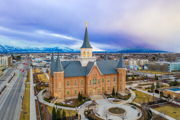 Downtown Provo City Center Temple Winter 2