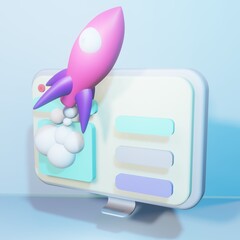 Rocket With Mac Laptop
