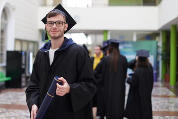 portrait of student during graduation day