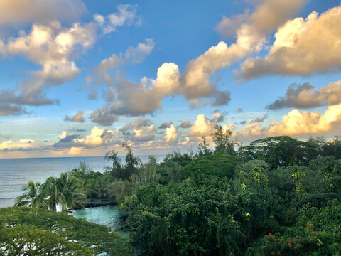 Hilo Bay With Clouds