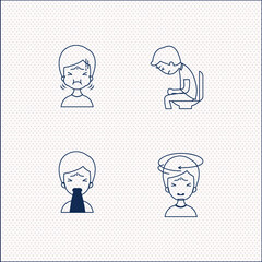 icon pack sick poster ilustration