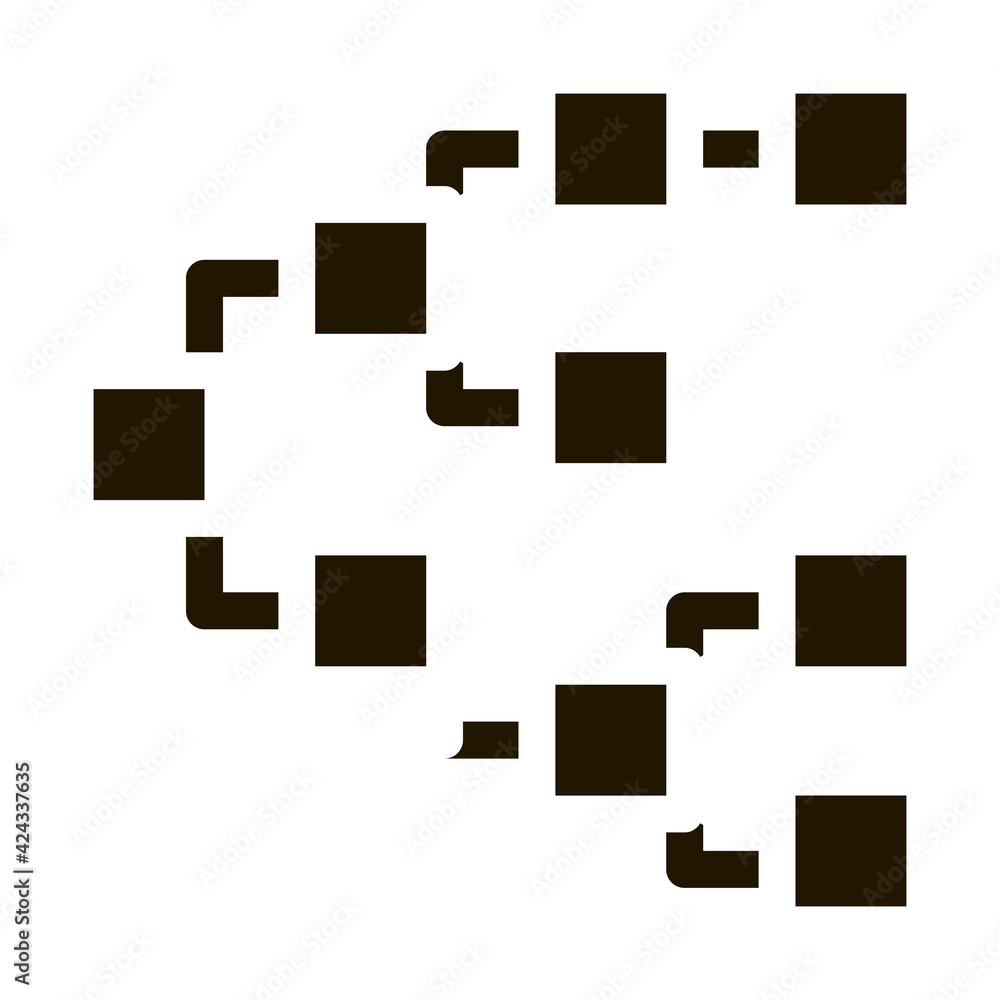 Poster front end hierarchy glyph icon vector. front end hierarchy sign. isolated symbol illustration