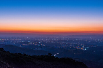 sunrise over the city