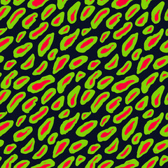 Seamless Leopard Pattern. Colorful Animal Skin Print. Spotted animal illustration. Vector Jungle Design.