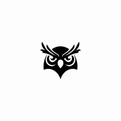 Owl logo vector illustration. Emblem design on white background
