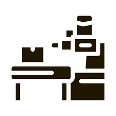 industrial manufacturing glyph icon vector. industrial manufacturing sign. isolated symbol illustration