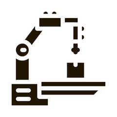 manufacturing technology glyph icon vector. manufacturing technology sign. isolated symbol illustration