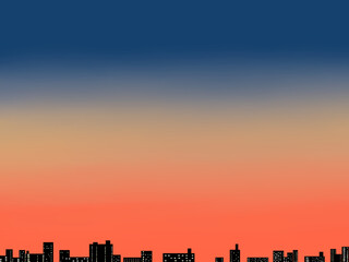 Fototapeta premium 夕暮れの街並み