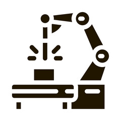 manufacturing engineering machine glyph icon vector. manufacturing engineering machine sign. isolated symbol illustration