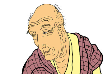 北斎・肖像画模写