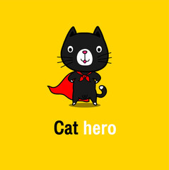 illustration vector graphic of modern, character, mascot, abstract mark for super hero, hero cats logo design