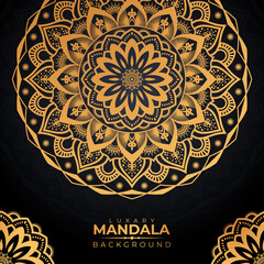 Luxury mandala background with golden arabesque pattern Arabic Islamic east Style Premium Vector
