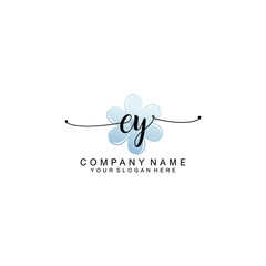 EY Initials handwritten minimalistic logo template vector