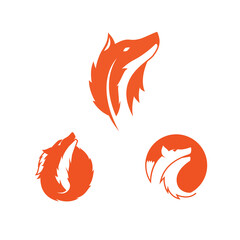 wolf logo, fox logo, wolf vector illustration