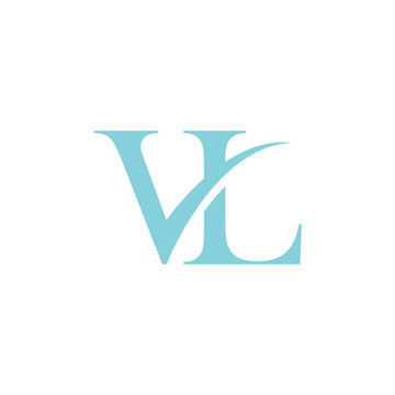 Initial VL letter luxury logo design