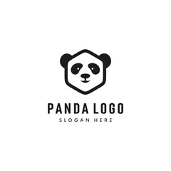 Fototapety  głowa pandy logo wektor projekt