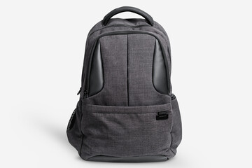 Black laptop backpack unisex accessories - obrazy, fototapety, plakaty