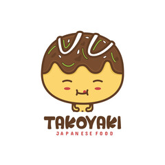 Takoyaki mascot illustration