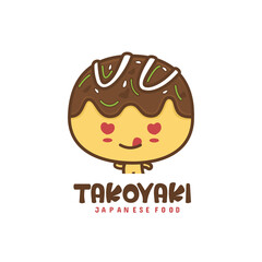 Takoyaki mascot illustration