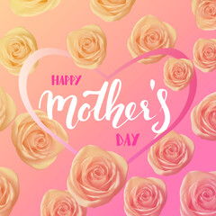 Happy Mothers day quote, design for greeting card
