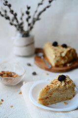 Homemade Napoleon cake, bakery, desserts