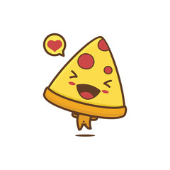 cute pizza mascot characters