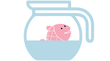 Coffee pot with cute fish