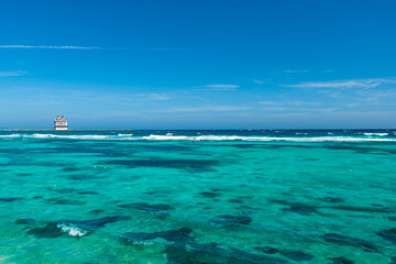 Fototapeta na wymiar Beach in Mahahual, Quintana Roo, Mexico