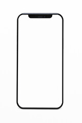 Smartphone with blank white screen innovative future technology