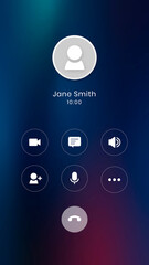 Smartphone call interface ongoing call screen