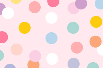 Cute background with polka dot pattern
