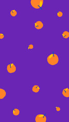 Orange fruit wallpaper on purple background