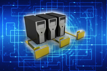 3d rendering Folder connected to database