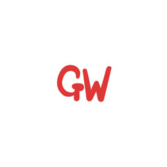 GW initial handwriting logo for identity