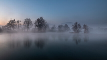 misty morning on the river