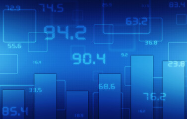 2d rendering Stock market online business concept. business Graph 
