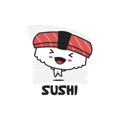 cute sushi mascot character