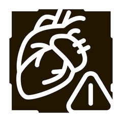 heart research glyph icon vector. heart research sign. isolated symbol illustration