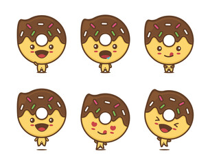 cute donuts characters