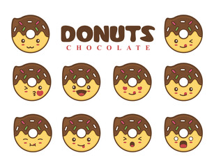 cute donuts characters