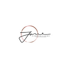 JV Initials handwritten minimalistic logo template vector