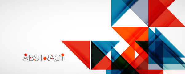 Set of vector triangle geometric backgrounds. Vector illustration for covers, banners, flyers and posters and other designs