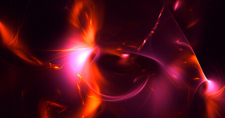 3D rendering abstract colorful fractal light background