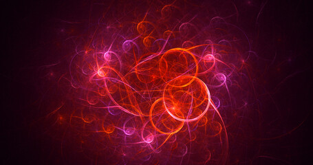 Naklejka premium 3D rendering abstract colorful fractal light background