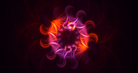 3D rendering abstract round light background